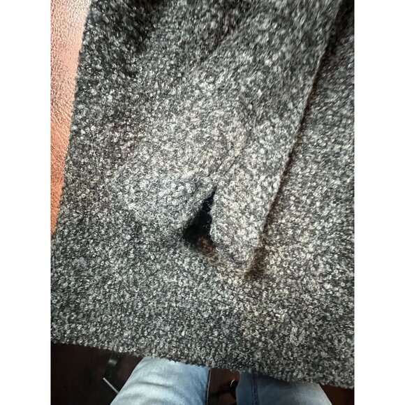 Susan Graver Large Black Tweed Coat Faux Leather Collar (discounted for collar) - Picture 8 of 8